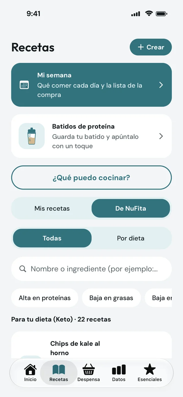 Recetas de NuFita con Mi semana, batidos de proteína y «¿Qué puedo cocinar?»